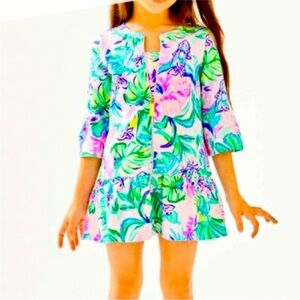 Lilly Pulitzer girls swim cover up in print “Mermaid in the Shade”